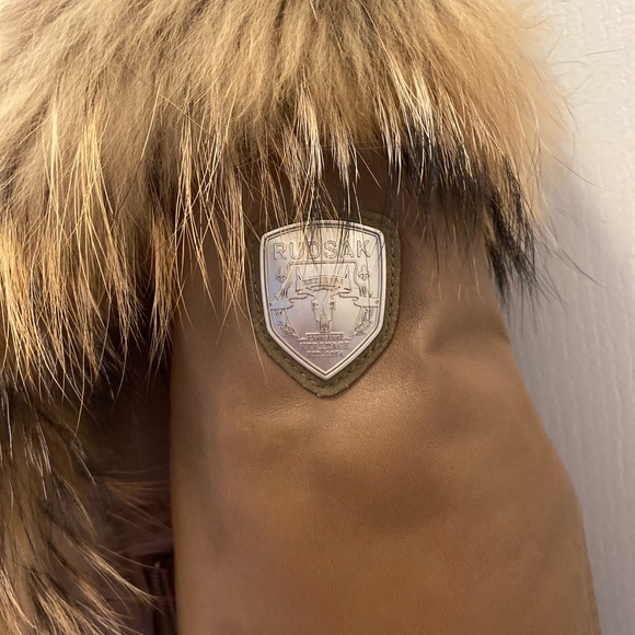 Rudsak winter jacket - warm down + leather sleeves - Picture 6 of 10